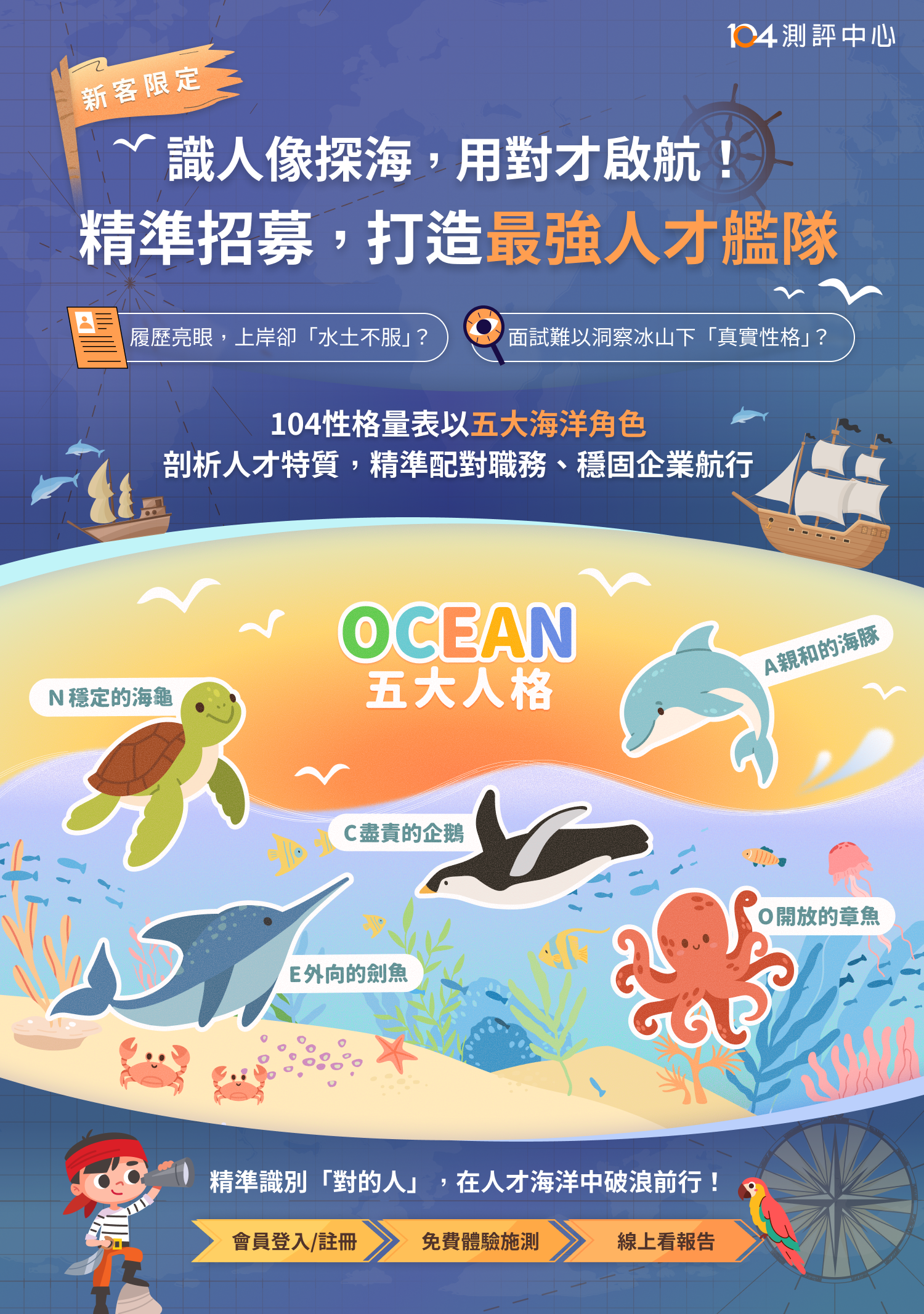 【104測評中心】新客限定．免費體驗！_1